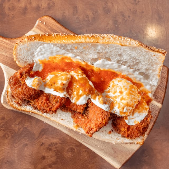 Friday Specials Shrimp Parmigiana Roll.