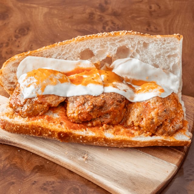 Meatball Parmigiana Roll.