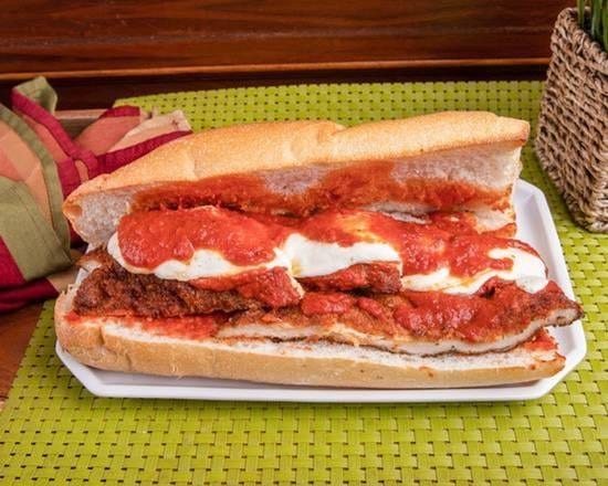 Chicken Parmigiana Roll.